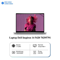 Laptop Dell Inspiron 14 5420 70295791 (Core i7-1255U | 16GB | 1TB | MX570 2GB | 14 inch FHD + | Win 11 | Office | Bạc)