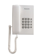 Điện thoại bàn Panasonic KX-TS500MXW (Có dây, Redial, Flash, trắng)