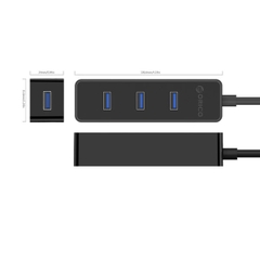 Bộ chia USB HUB 4 cổng Orico USB 3.0 W5PH4-U3