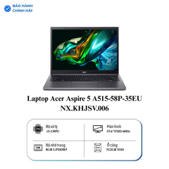 Laptop Acer Aspire 5 A515-58P-35EU NX.KHJSV.006 (Intel Core i3-1305U | 8GB | 512GB | Intel UHD | 15.6 inch FHD | Win 11 | Xám)