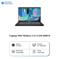 Laptop MSI Modern 14 C13M-608VN i5 1335U/16GB/512GB/14