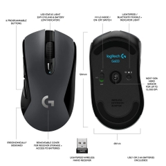 Chuột gaming không dây Logitech G603 (Đen)