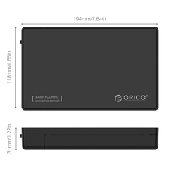 Hộp đựng ổ cứng SSD/HDD BOX ORICO 3588C3 SATA 3 USB 3.0 Type C - Tốc độ 5Gbps