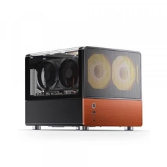 Vỏ Case JONSBO V12 (M-ATX, Kính Cường Lực 270°, Gỗ Tự Nhiên, 2 Fan 120mm, Black/White)