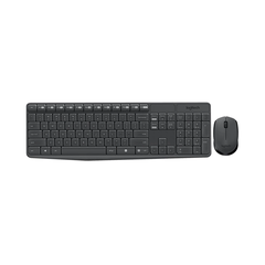 Bộ bàn phím & chuột Logitech MK235 Wireless 920-007937 (1000 DPI, Xám Đen)