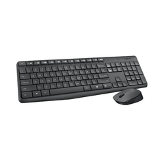 Bộ bàn phím & chuột Logitech MK235 Wireless 920-007937 (1000 DPI, Xám Đen)
