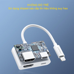 Hub chuyển Lightning PISEN FYD-H04. Chuyển tín hiệu từ cổng Lightning cổng HDMI