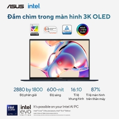 Laptop Asus Zenbook 14 UX3405CA-PZ187WS (16GB | 512GB | Intel Arc | 14 inch 3K OLED | Win 11 | Office | Xanh | Pen)