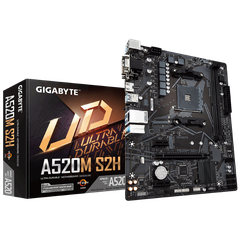 MAINBOARD GIGABYTE A520M-S2H (AMD A520, SOCKET AM4, M-ATX, 2 KHE RAM DDR4)