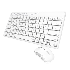 Bộ bàn phím chuột không dây Rapoo 8000GT - Màu trắng (Bluetooth/Wireless)