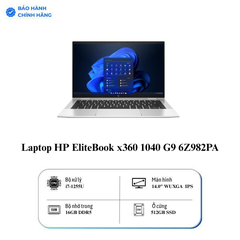 Laptop HP EliteBook x360 1040 G9 6Z982PA (Core i7-1255U | 16GB | 512 GB | Intel Iris Xe | 14 inch WUXGA | Cảm ứng | Win 11 Pro | Bạc)