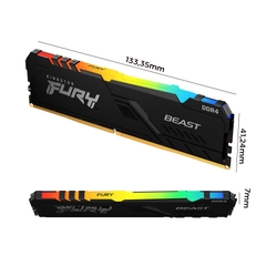 Ram PC Kingston Fury Beast RGB 32GB 3200MHz DDR4 (2x16GB) KF432C16BB1AK2/32