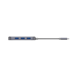 Hub chuyển Type 6 trong 1 PISEN NJ-TC12. HDMI+3xU3 + PD + RJ45.