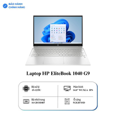 Laptop HP EliteBook 1040 G9 (6Z9A5PA)/ Bạc/ Intel Core i5-1235U (upto 4.4Ghz, 12MB)/ RAM 16GB/ 512GB SSD/ Intel Iris Xe Graphics/ 14inch WUXGA/ Win 11 Pro 64/ 3Yrs