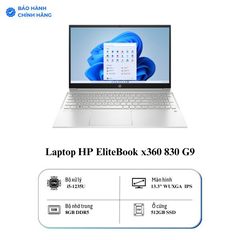 Laptop HP EliteBook x360 830 G9 (6Z962PA)/ Bạc/ Intel Core i5-1235U (upto 4.4Ghz, 12MB)/ RAM 8GB/ 512GB SSD/ Intel Graphics/ 13.3 inch WUXGA/ Touch/ Webcam/ FP/ Pen/ NFC/ 3cell/ Win 11Pro 64/ 3Yrs
