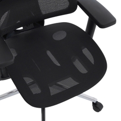 Ghế công thái học EDRA EEC229 (Full lưới, kê tay 3D, ngả 135°, đen)