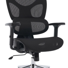 Ghế công thái học EDRA EEC229 (Full lưới, kê tay 3D, ngả 135°, đen)
