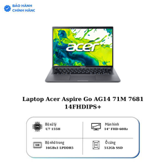 Laptop Acer Aspire Go AG14 71M 7681 14FHDIPS+/U7 155H/1*16GB/512/Iron