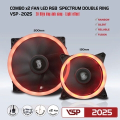 COMBO quạt tản nhiệt LED RGB SPECTRUM DOUBLE RING VSP - 2025