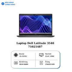 Laptop Dell Latitude 3540 71021487 (Intel Core i5-1335U | 8GB | 256GB | Intel Iris Xe Graphics | 15.6 inch FHD | Fedora | Đen)