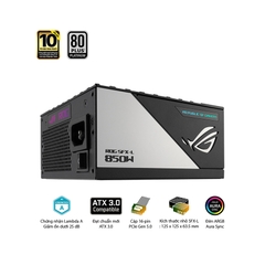 Hình ảnh chụp sản phẩm Thông số kỹ thuật Nguồn Mini SFX-L Asus ROG Loki SFX-L 850W Platinum (ATX 3.0/PCIe Gen 5.0 /Full Modular/Màu Đen Bạc)