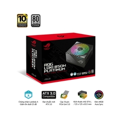 Hình ảnh chụp sản phẩm Thông số kỹ thuật Nguồn Mini SFX-L Asus ROG Loki SFX-L 850W Platinum (ATX 3.0/PCIe Gen 5.0 /Full Modular/Màu Đen Bạc)