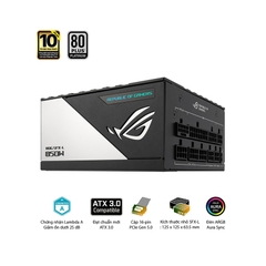 Hình ảnh chụp sản phẩm Thông số kỹ thuật Nguồn Mini SFX-L Asus ROG Loki SFX-L 850W Platinum (ATX 3.0/PCIe Gen 5.0 /Full Modular/Màu Đen Bạc)