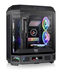 Case Thermaltake Tower 600 - Black (ATX/Mid Tower/Màu Đen/2 Fan)- Có sẵn 2 Fan Led
