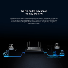 Router Wi-Fi TP-Link Archer BE230 (Wi-Fi 7, BE3600, băng tần kép, 2 cổng 2.5Gbps, USB 3.0)