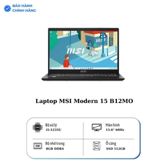 Laptop MSI Modern 15 B12MO i5 1235U/8GB/512GB/Win11 (625VN)