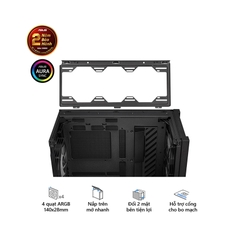 Vỏ Case Asus TUF Gaming GT302 ARGB Black (eATX/Full Tower/ Màu Đen/BTF)