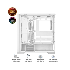 Vỏ Case Asus TUF Gaming GT302 ARGB White (eATX/Full Tower/Màu Trắng/BTF)
