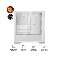 Vỏ Case Asus TUF Gaming GT302 ARGB White (eATX/Full Tower/Màu Trắng/BTF)