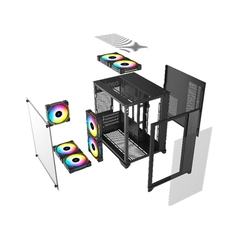 Vỏ Case MAGIC AQUA-M BLACK ULTRA (mATX/Mid Tower/Màu đen)