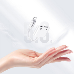 Hub chuyển 2 trong 1 Lightning PISEN LS-YP14-112. Chuyển Lightning sang 3.5mm & Lightning (Sạc, nghe , gọi)