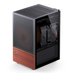 Vỏ Case JONSBO T6 (Mini-ITX, Nhôm 3mm, Gỗ, GPU 215mm, Black/Silver)