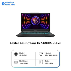 Laptop MSI Cyborg 15 A12UCX-618VN (Intel Core i5-12450H | 16GB | 512GB | RTX 2050 4GB | 15.6 inch FHD | Win 11 | Đen)