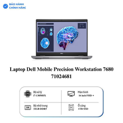 Laptop Dell Mobile Precision Workstation 7680 71024681 (Intel Core i7-13850HX | 32GB | 1TB | RTX 2000 Ada 8GB | 16 inch FHD+ | Win 11 Pro)