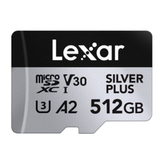Thẻ nhớ Lexar Professional SILVER PLUS LMSSIPL512G-BNANG (512GB, microSDXC UHS-I, đọc 205MB/s, ghi 150MB/s)