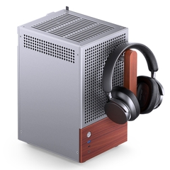 Vỏ Case JONSBO T6 (Mini-ITX, Nhôm 3mm, Gỗ, GPU 215mm, Black/Silver)