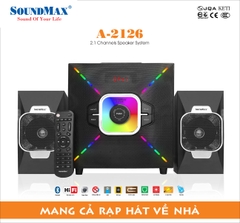 Loa SoundMax A-2126 (2.1 kênh, 54W RMS, Bluetooth 5.0, đen)