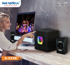 Loa SoundMax A-2126 (2.1 kênh, 54W RMS, Bluetooth 5.0, đen)