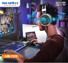 Tai nghe Gaming SoundMax AH-713 (USB, âm thanh vòm 7.1, LED)