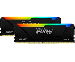 Ram PC Kingston Fury Beast RGB 32GB 3200MHz DDR4 (2x16GB) KF432C16BB2AK2/32