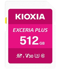 Thẻ nhớ SD 512GB EXCERIA PLUS CL10 UHS-I U3 V30 4K A1 đọc 100mb/s, ghi 85mb/s, w adapter (Hồng)