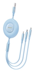 Cáp dây rút, CD 3 đầu LCM- PISEN Candy CD 3-in-1  (Lightning/Type-C/ Micro ) 1200mm