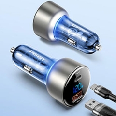 Sạc PISEN QUICK Car Digital Display 1C1A (C45W A18W )