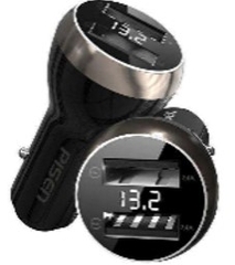 Sạc PISEN Dual USB Car Charger (24W, LED )