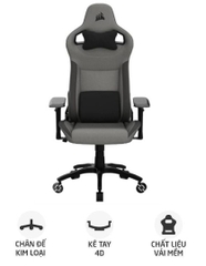 Ghế Corsair T3 RUSH Gray/Charcoal 2023 (CF-9010056-WW)