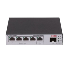 Switch H3C S1600V2-6P-HPWR  04 Cổng PoE+, 01 Cổng GE, 01 Cổng SFP 1GB